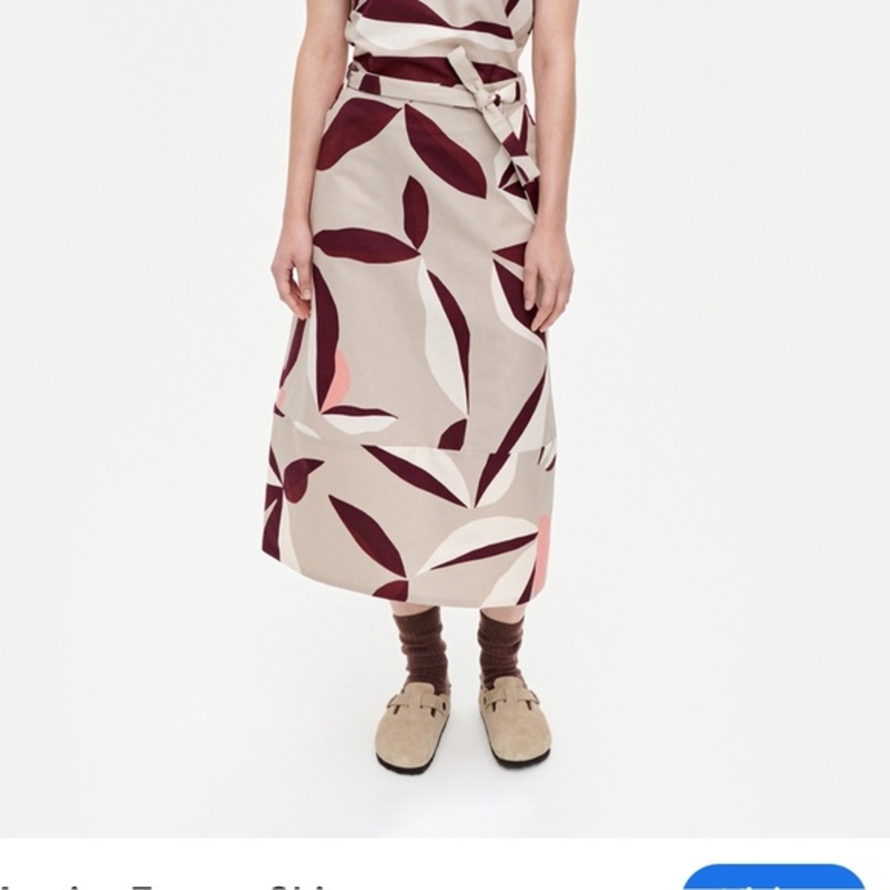 MARIMEKKO 🔥 NWOT Apafat Jarret Linen Blebd Skirt with pockets